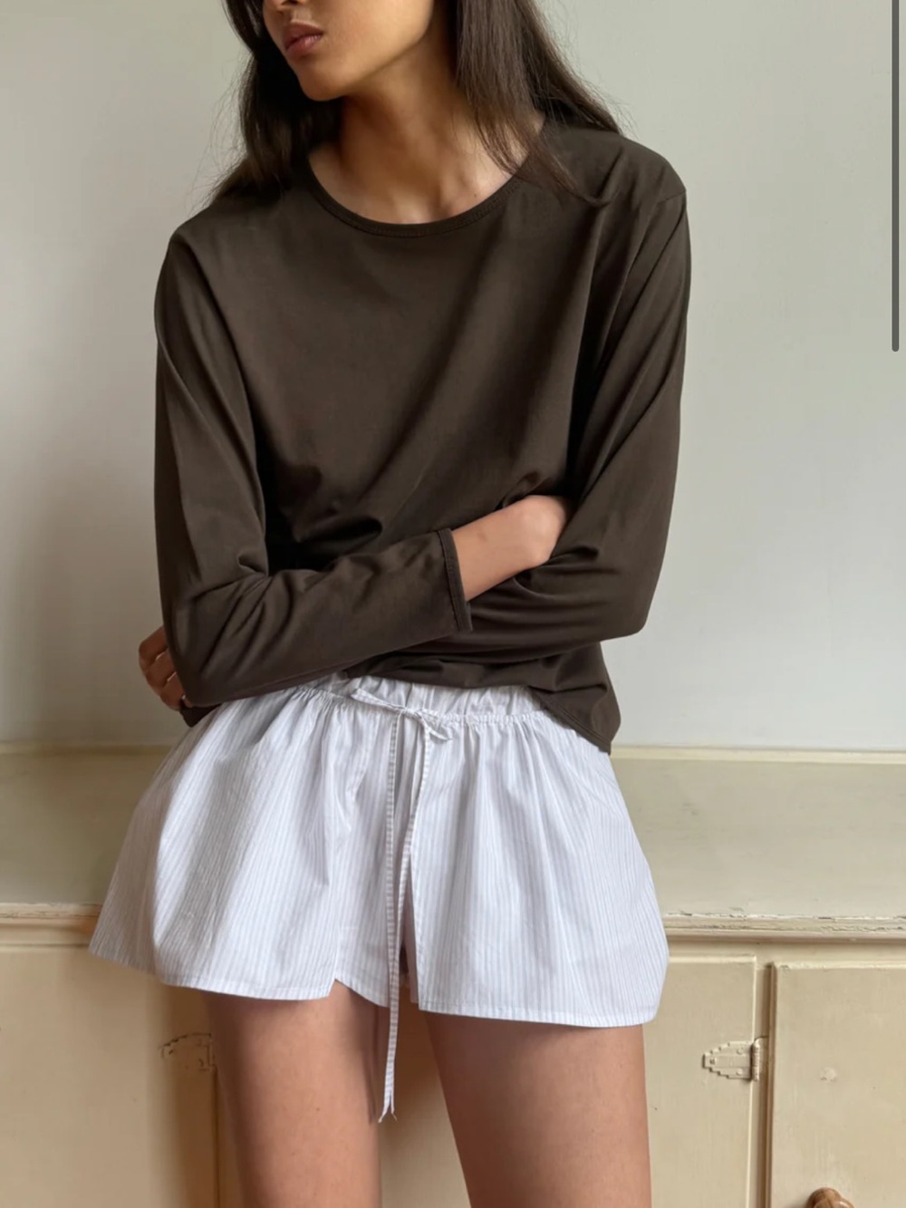 Deiji Studios Skort in Pacific Stripe